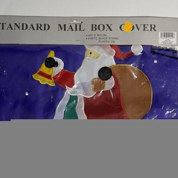 Vintage 1994 CBK Santa Mailbox Cover Christmas 18”x20” Nylon New Sealed - Picture 5 of 7